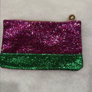 Ipsy Glitter Pink and Green Cosmetic Bags